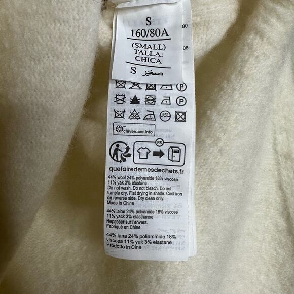 NWT All Saints Lock Roll Neck Asymmetrical Sweater Women's Chalk White Sz Small - Picture 5 of 7